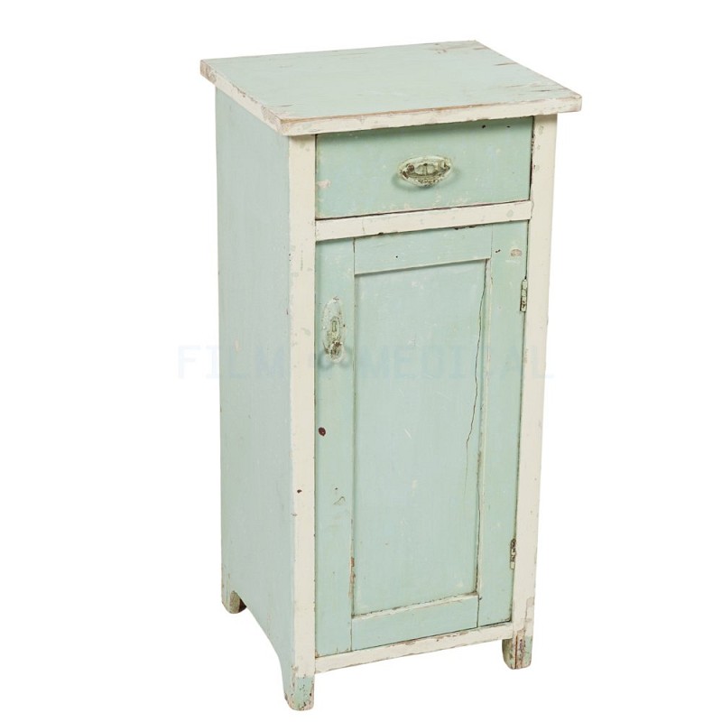 Green Distressed Side Table
